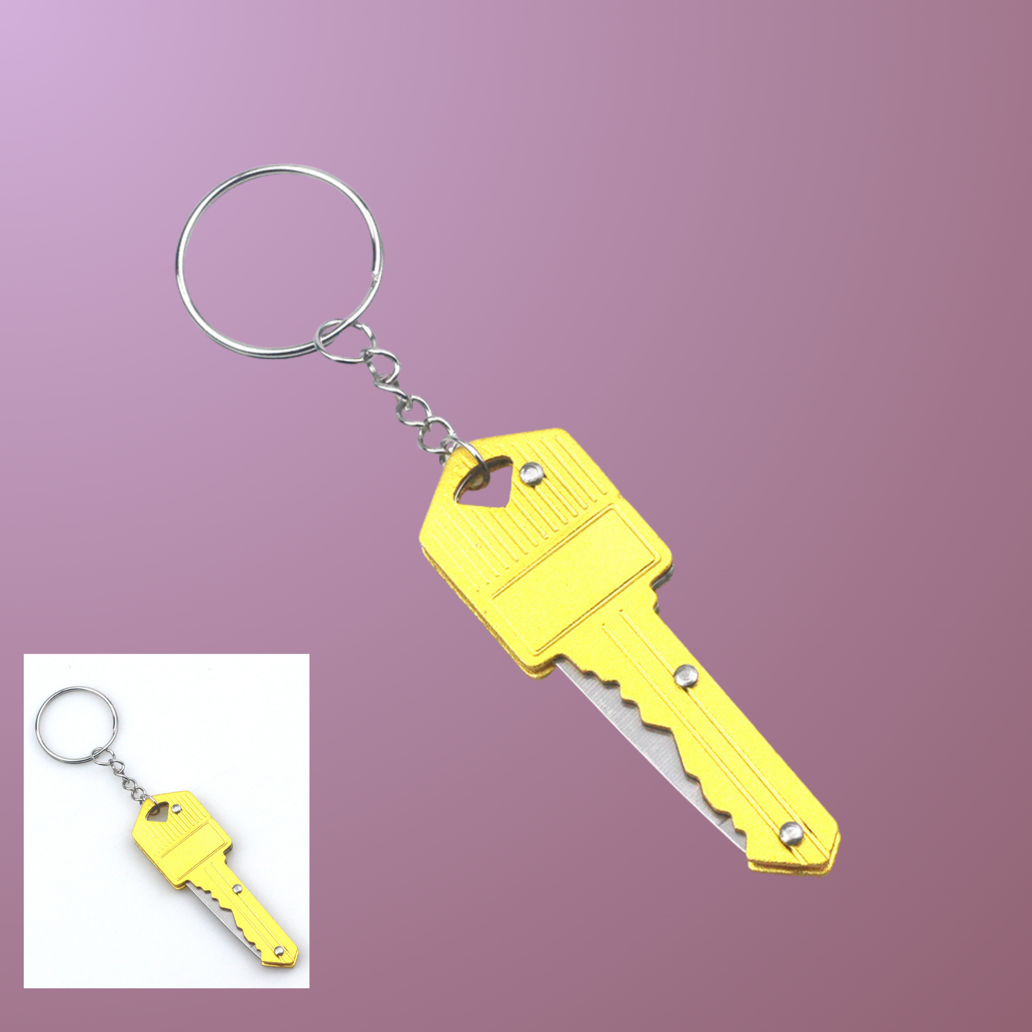 Yellow Key Knife - Shaped Utility Tool